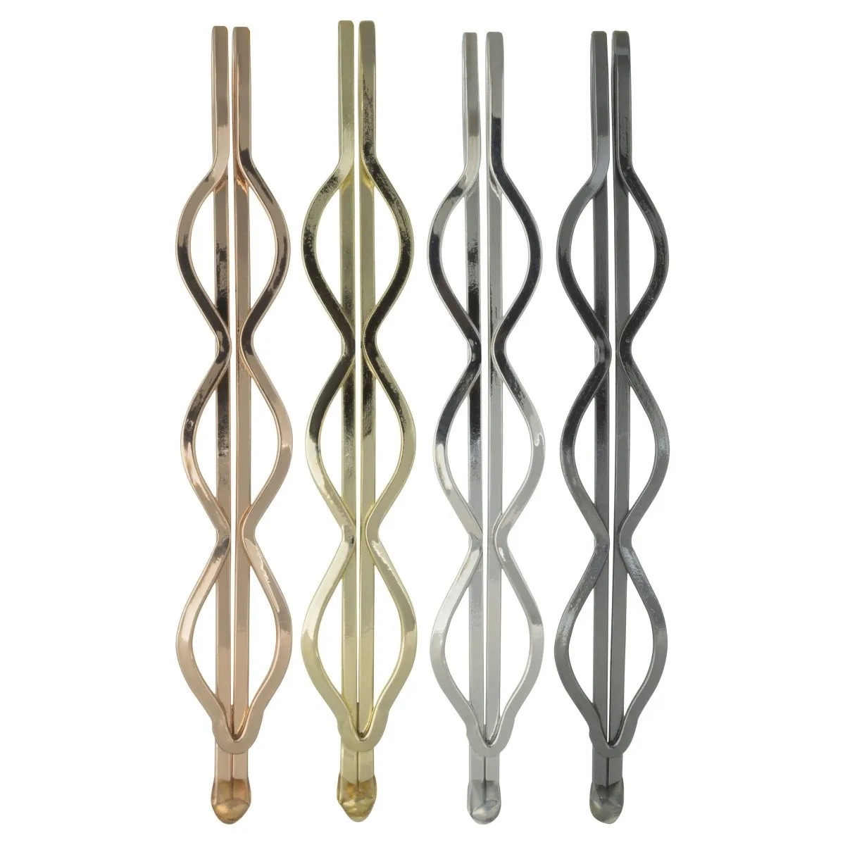Lady Jayne Metallic Swirly Slides 4 Pack