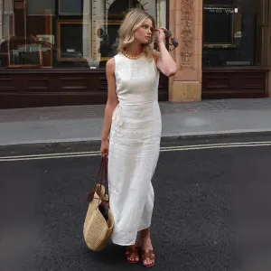 Laurel™ | Cotton & Linen Sleeveless Dress