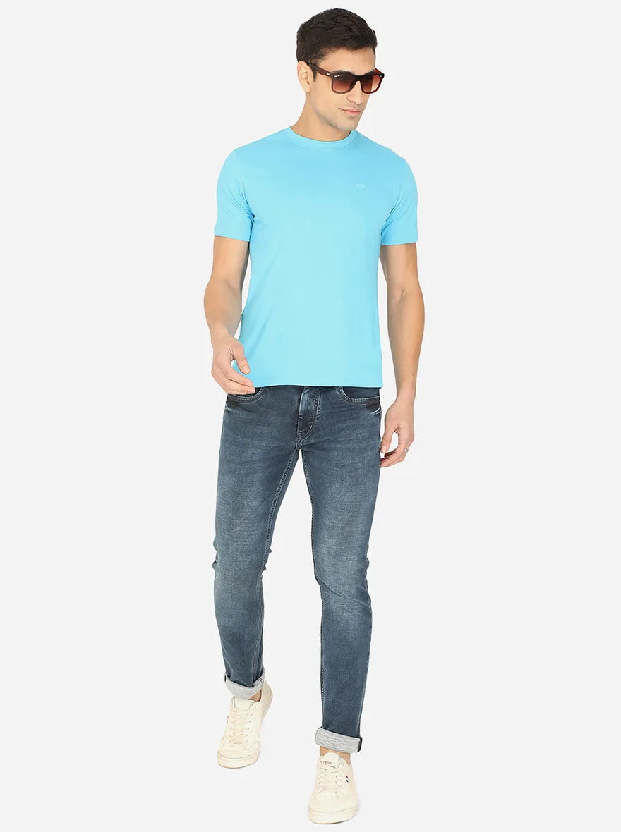Light Blue Washed Slim Fit Jeans | JadeBlue