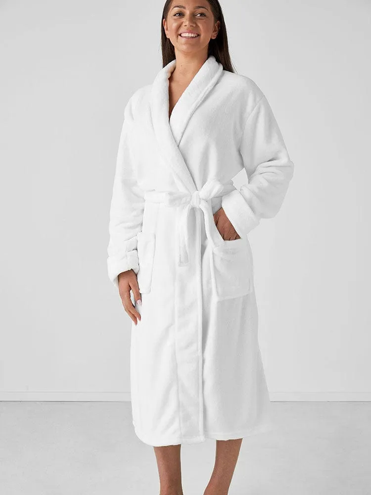 Linen House Bathrobe White Microfibre