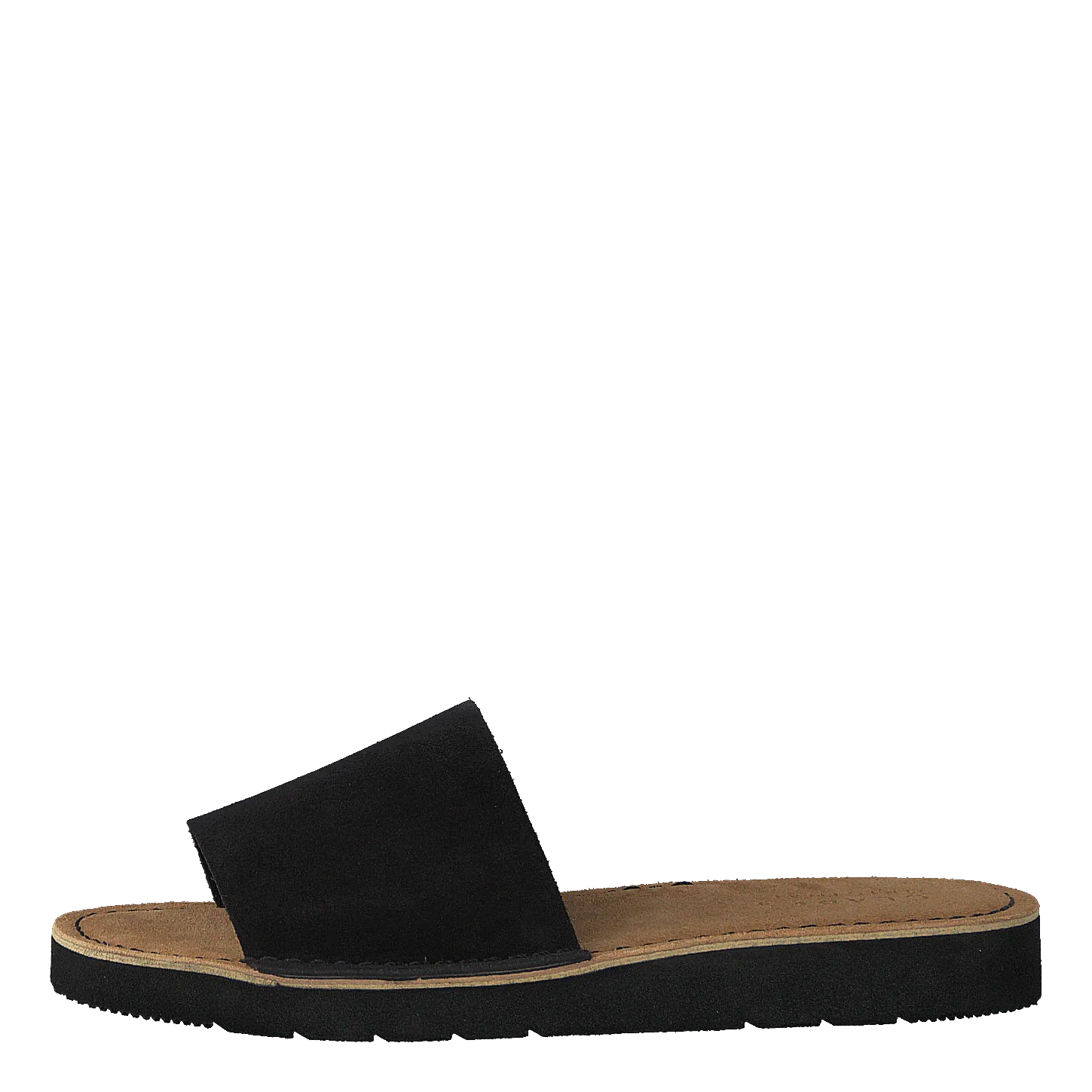 Lunan Slide Black Leather