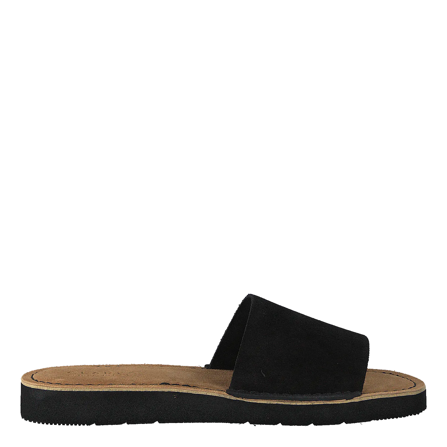 Lunan Slide Black Leather