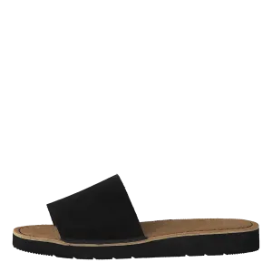 Lunan Slide Black Leather
