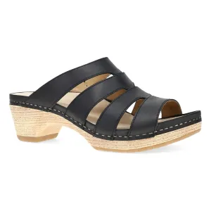 Lyndi - Black Oiled Pull Up Sandal - 2221-101400