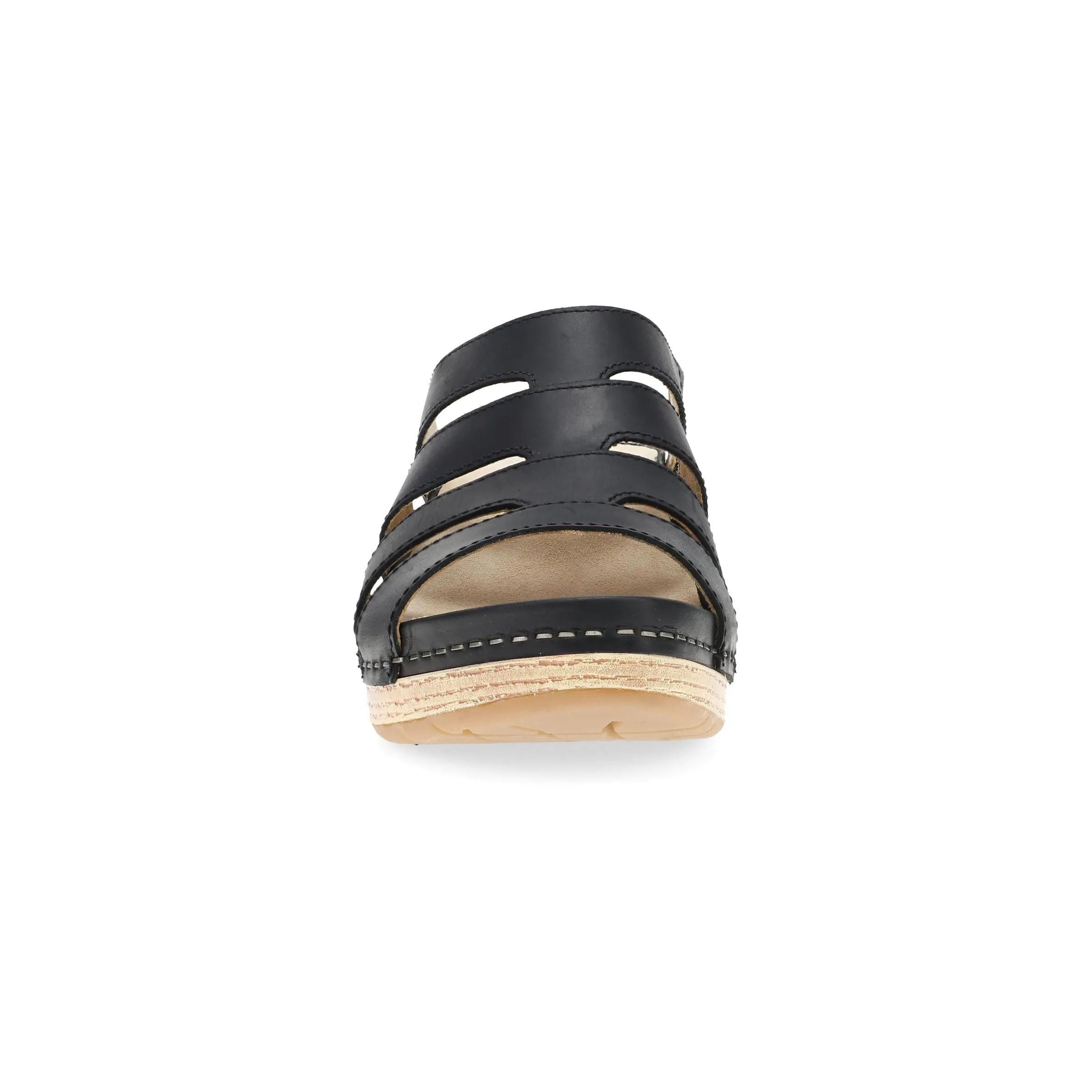 Lyndi - Black Oiled Pull Up Sandal - 2221-101400