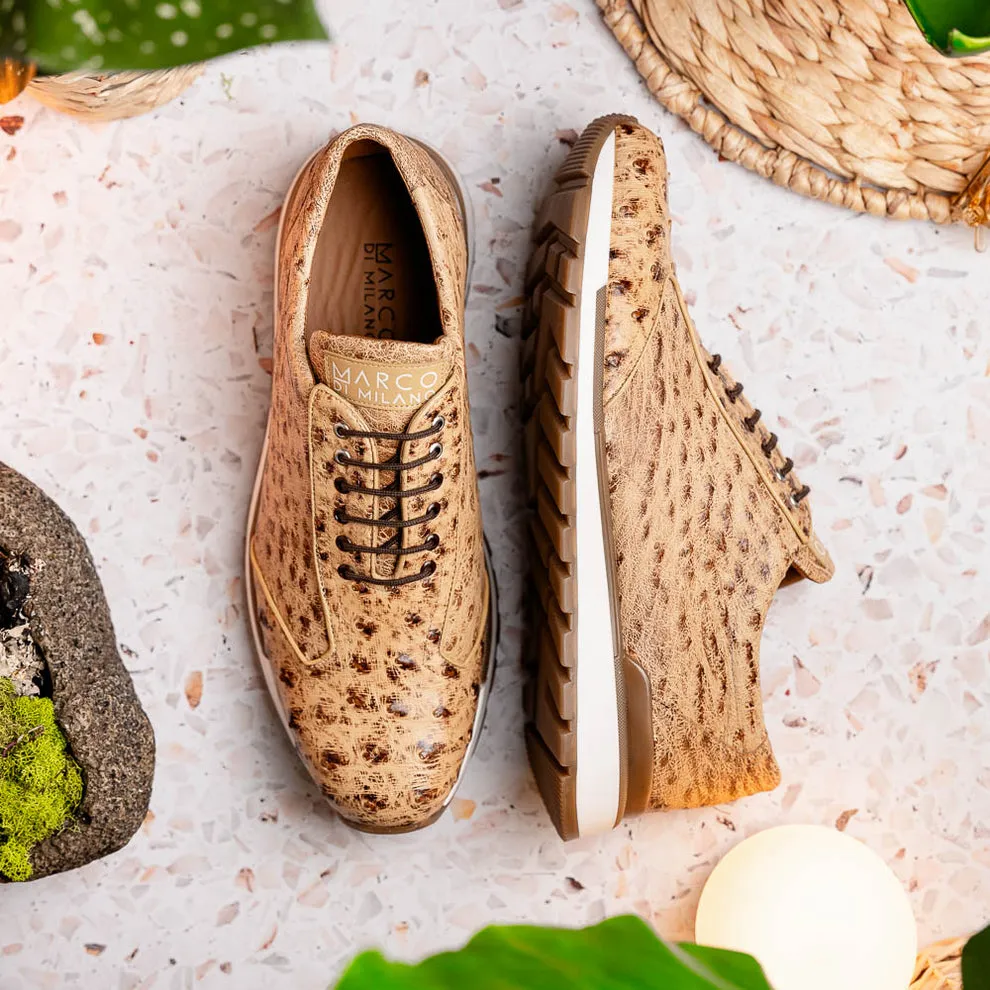 Marco Di Milano Scanno Orix Ostrich Quill Sneakers