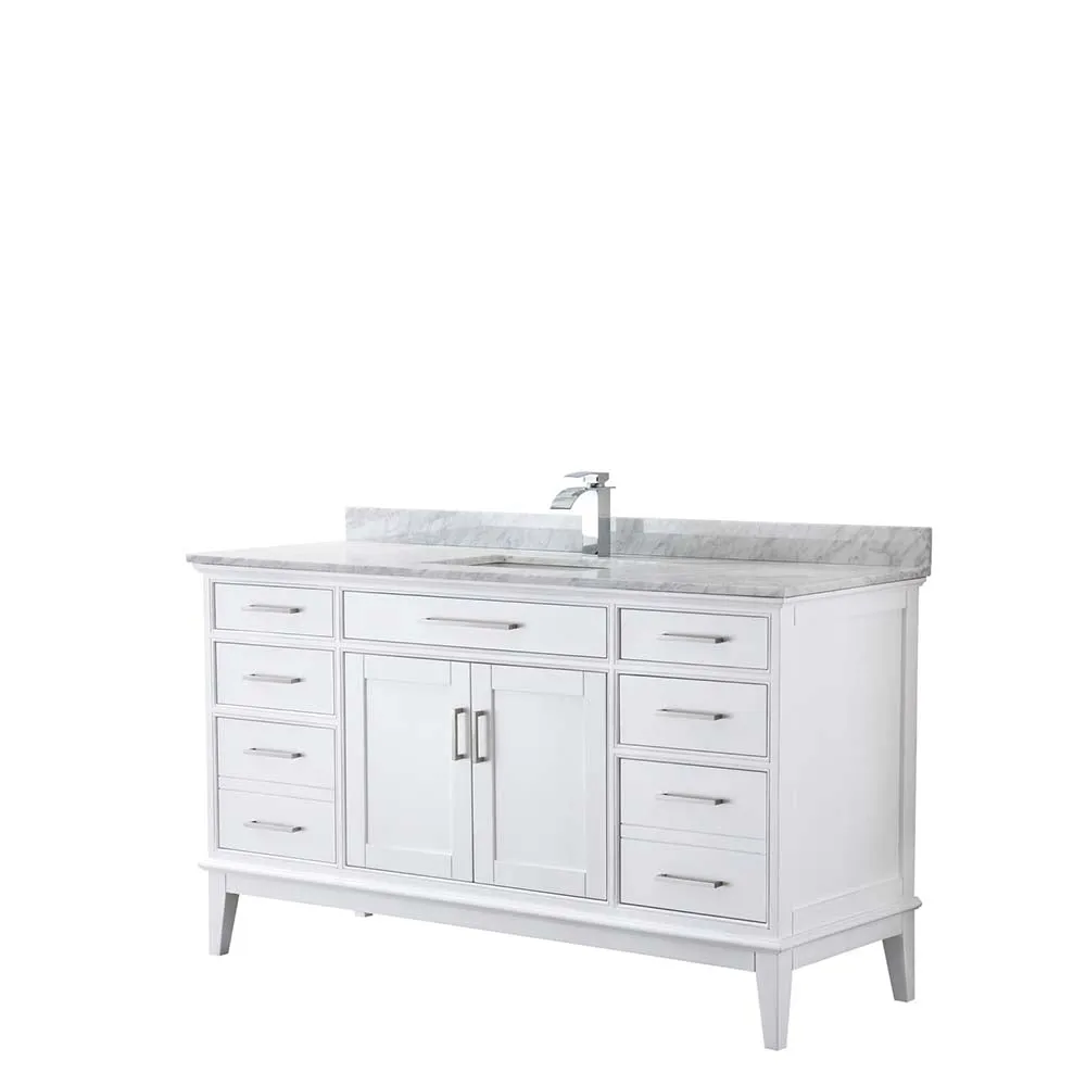 Margate 60 Inch Single Bathroom Vanity in White
