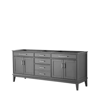 Margate 80 Inch Double Bathroom Vanity in Dark Gray