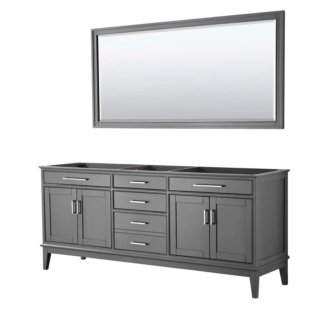 Margate 80 Inch Double Bathroom Vanity in Dark Gray