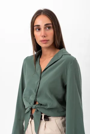 Marilyn Tie-Up Shirt - Green