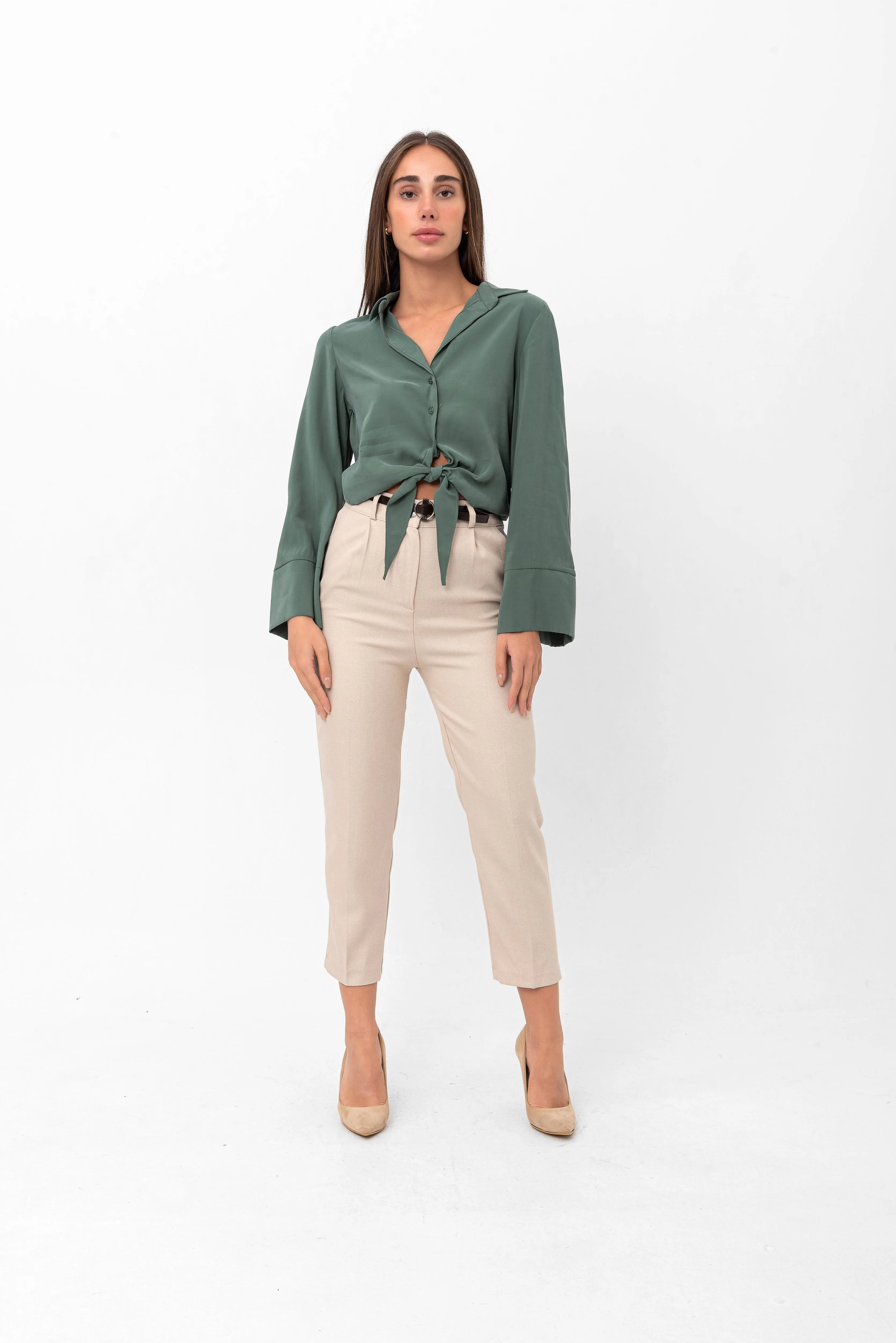 Marilyn Tie-Up Shirt - Green
