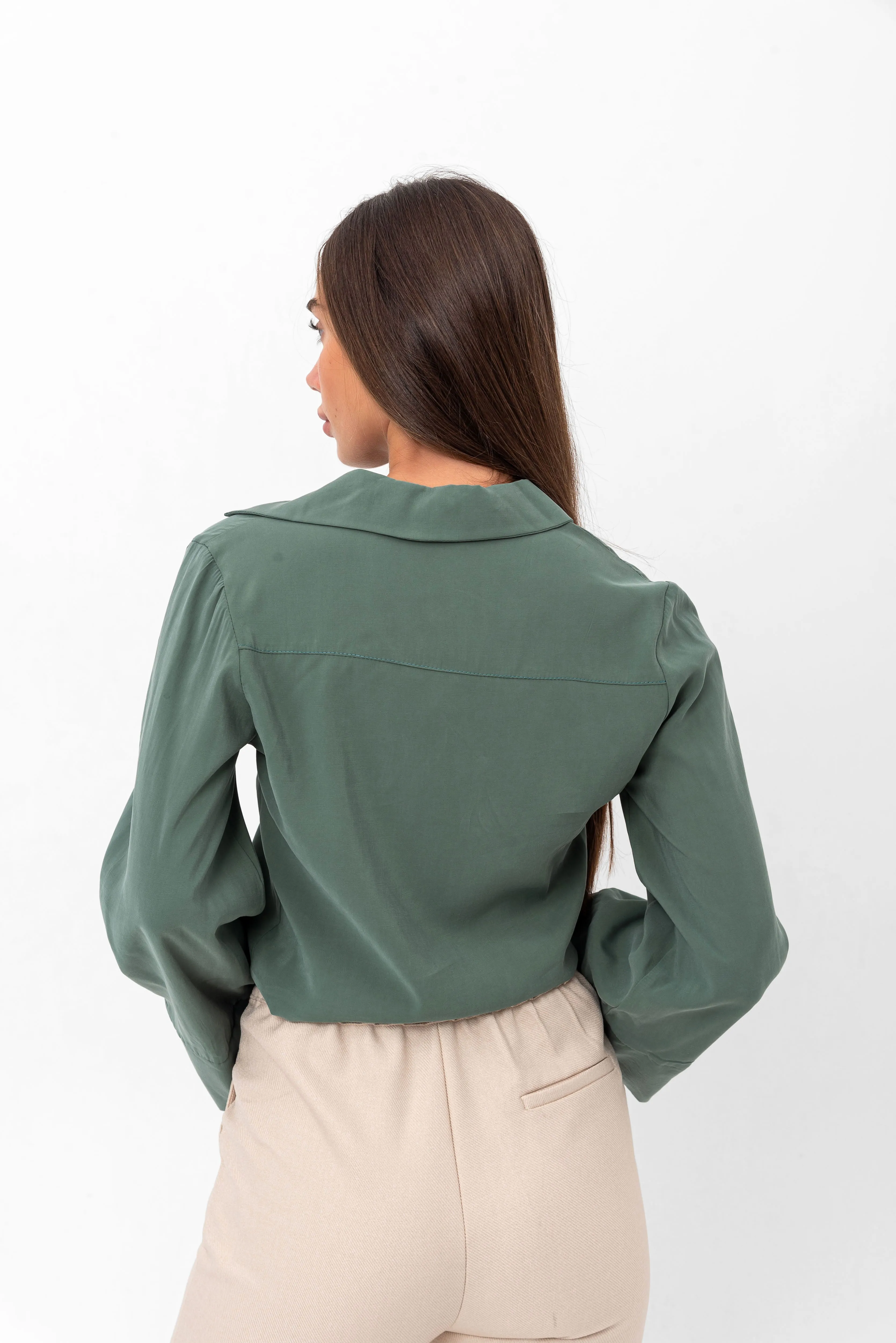 Marilyn Tie-Up Shirt - Green