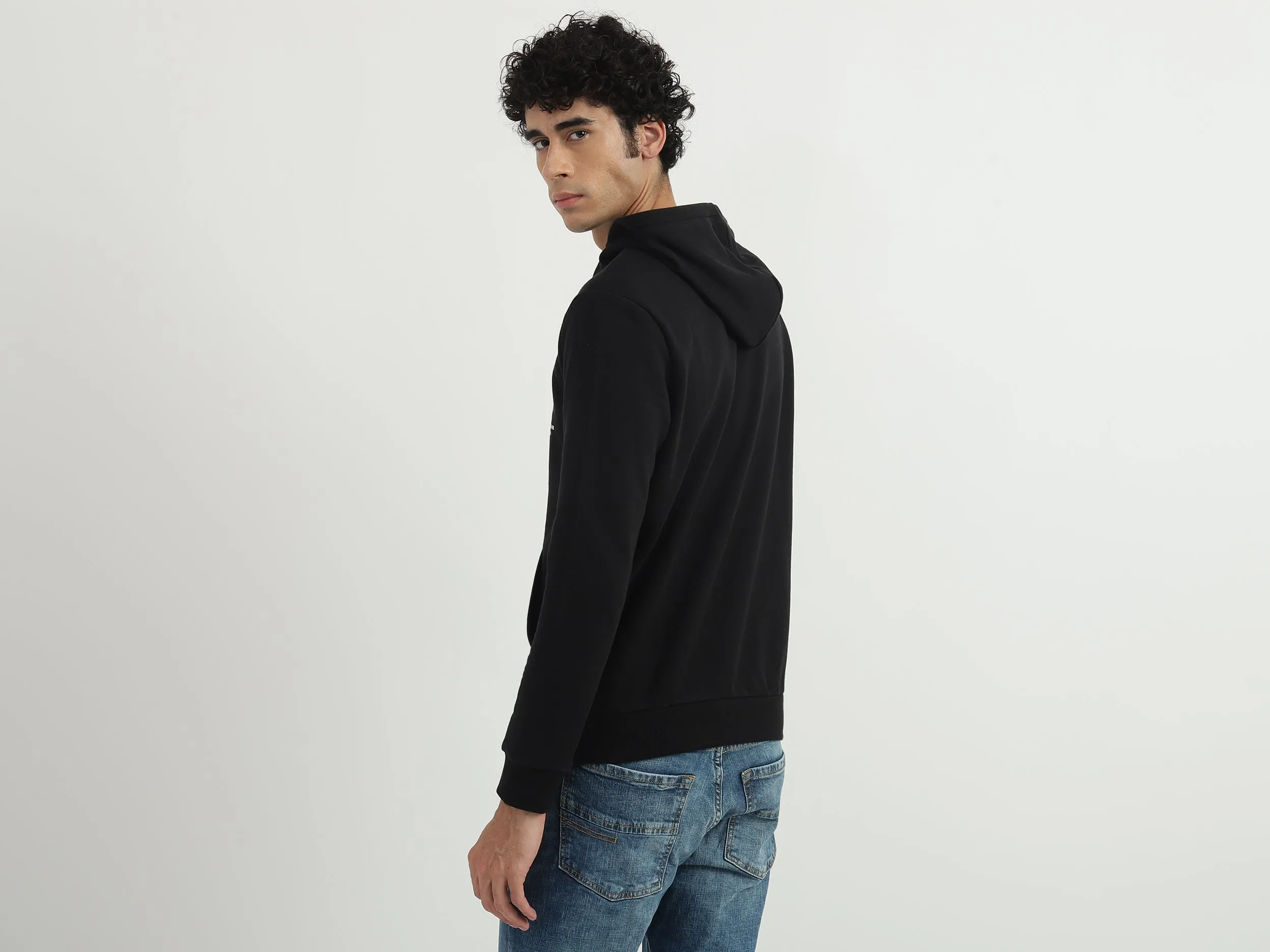 Men Printed Hooded Sweatshirt