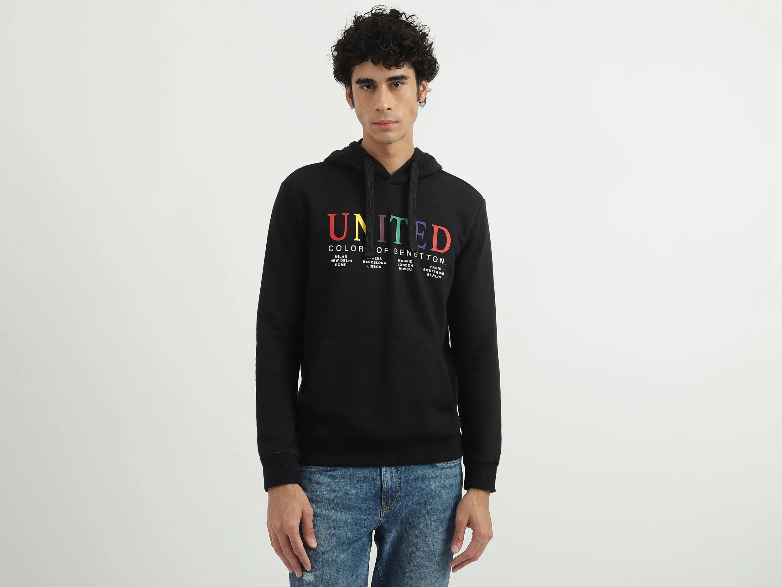 Men Printed Hooded Sweatshirt