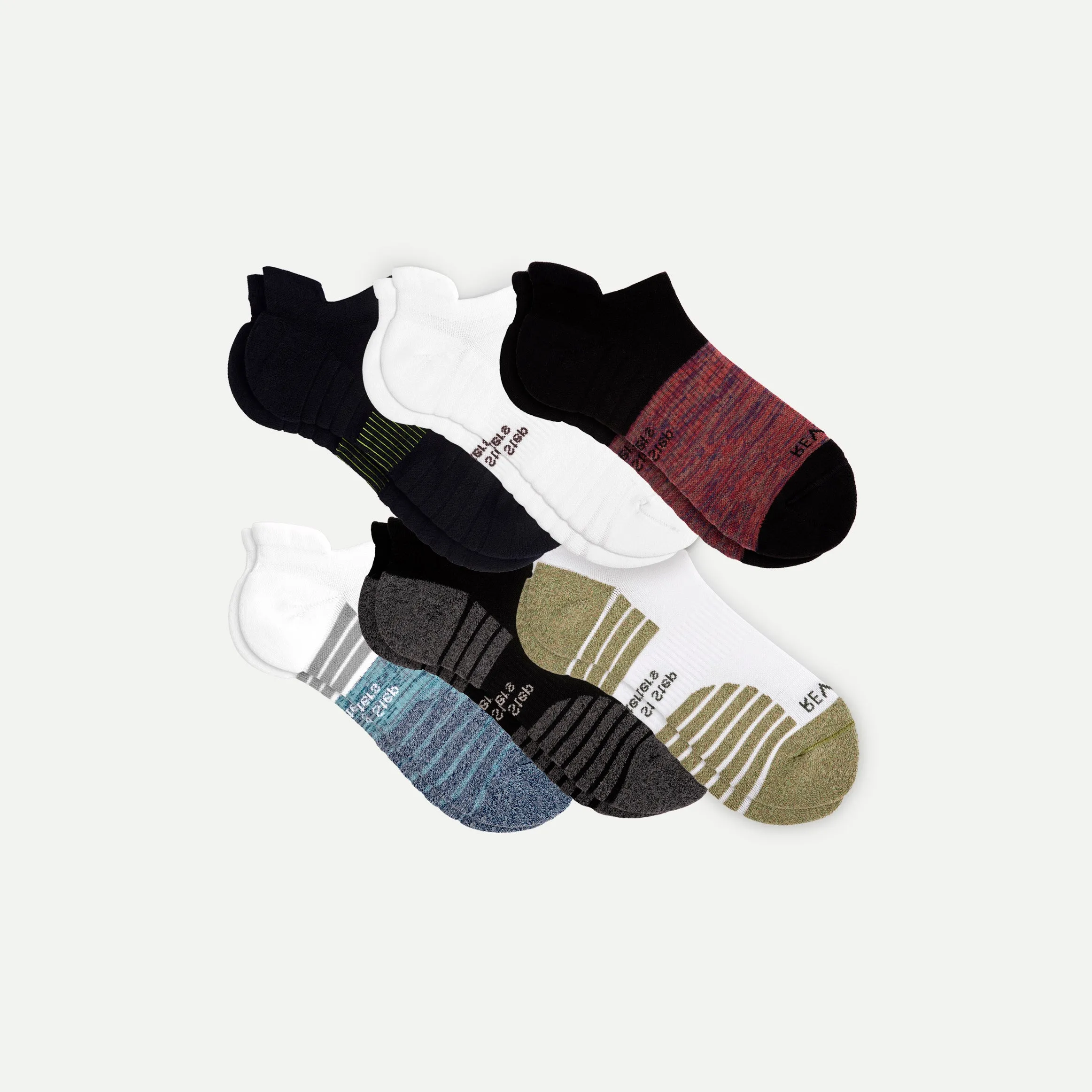 Men's Ankle Essentials: 6-Pack Mid-Weight Comfort Socks
