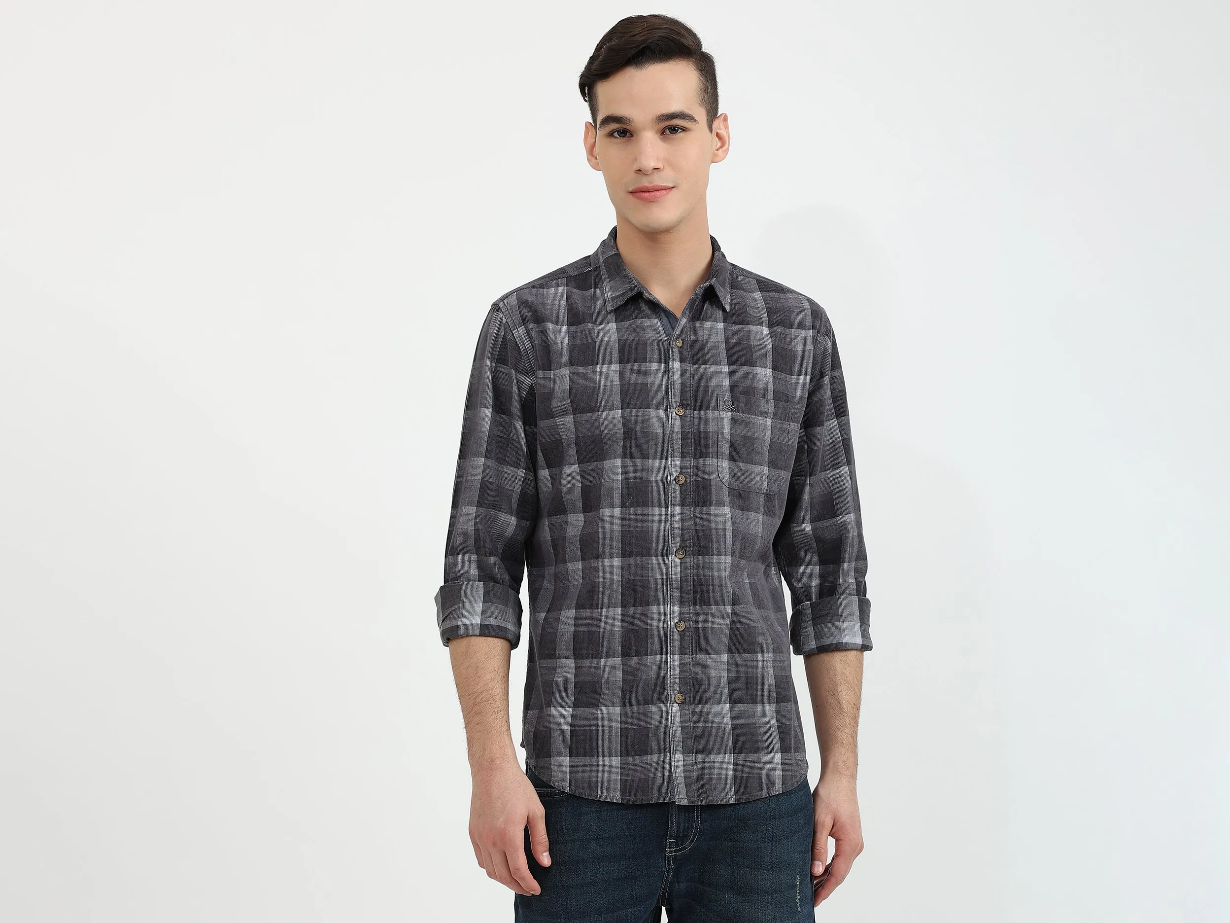 Mens Slim Fit Check Shirt