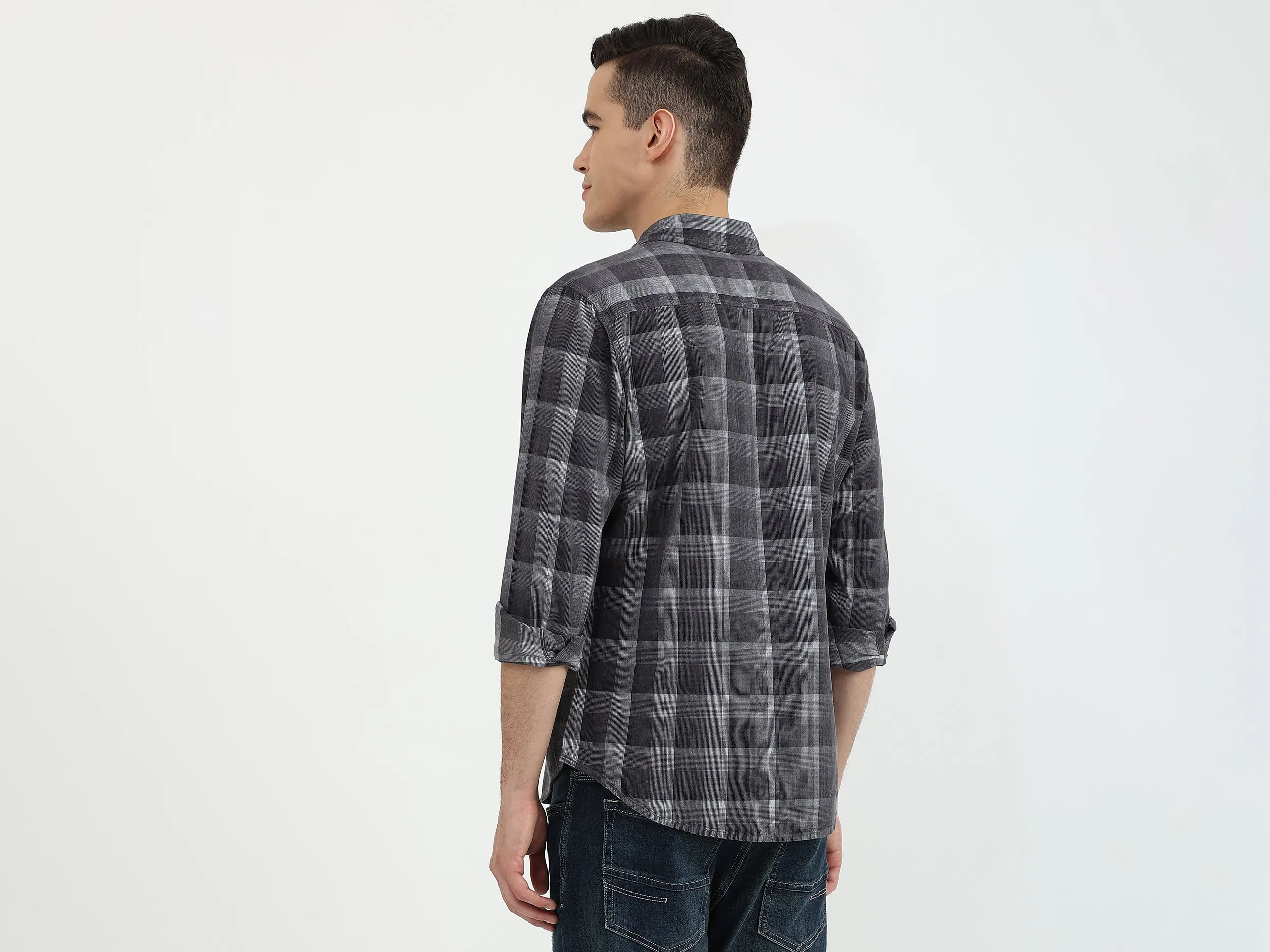 Mens Slim Fit Check Shirt