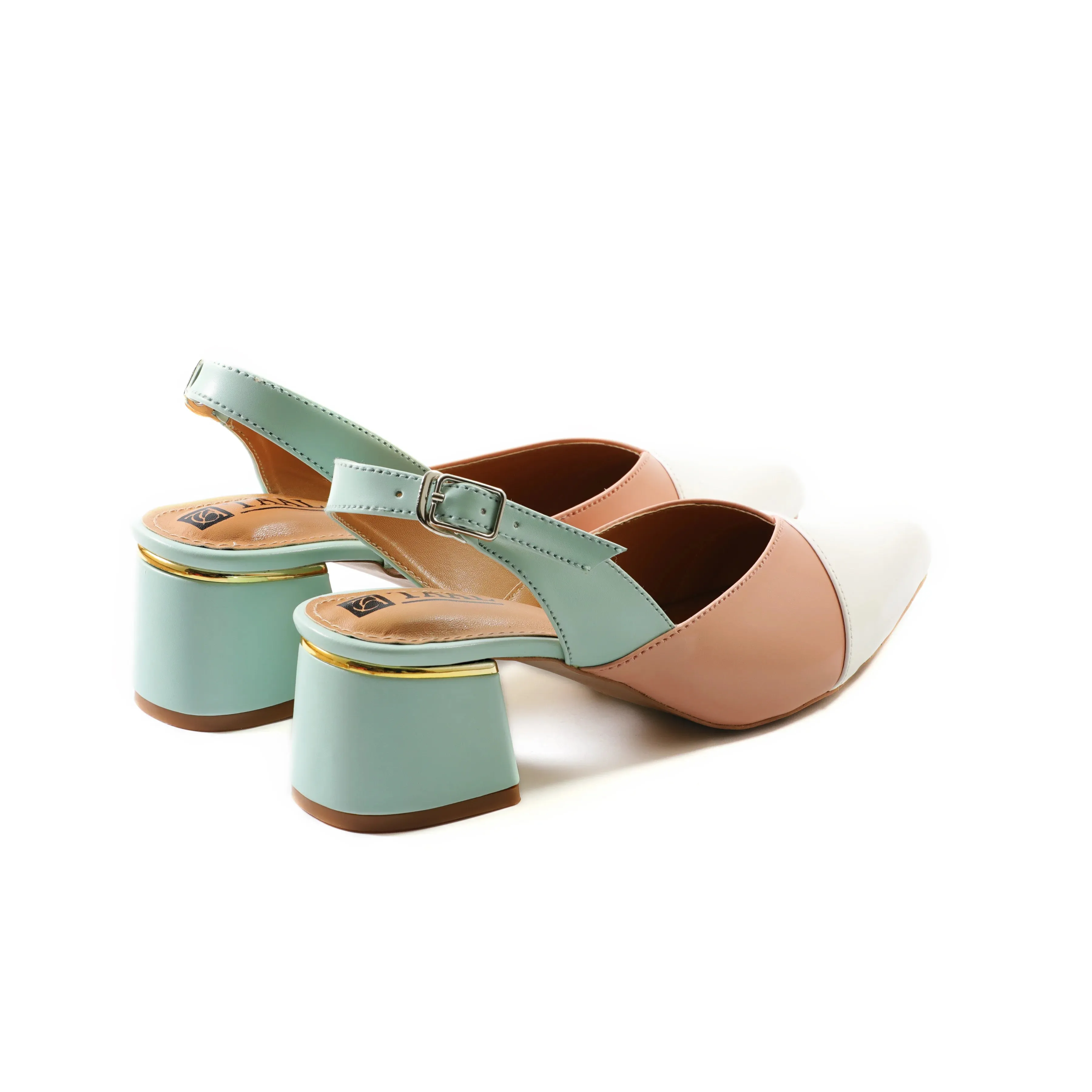 Milardo White Slingback women pumps