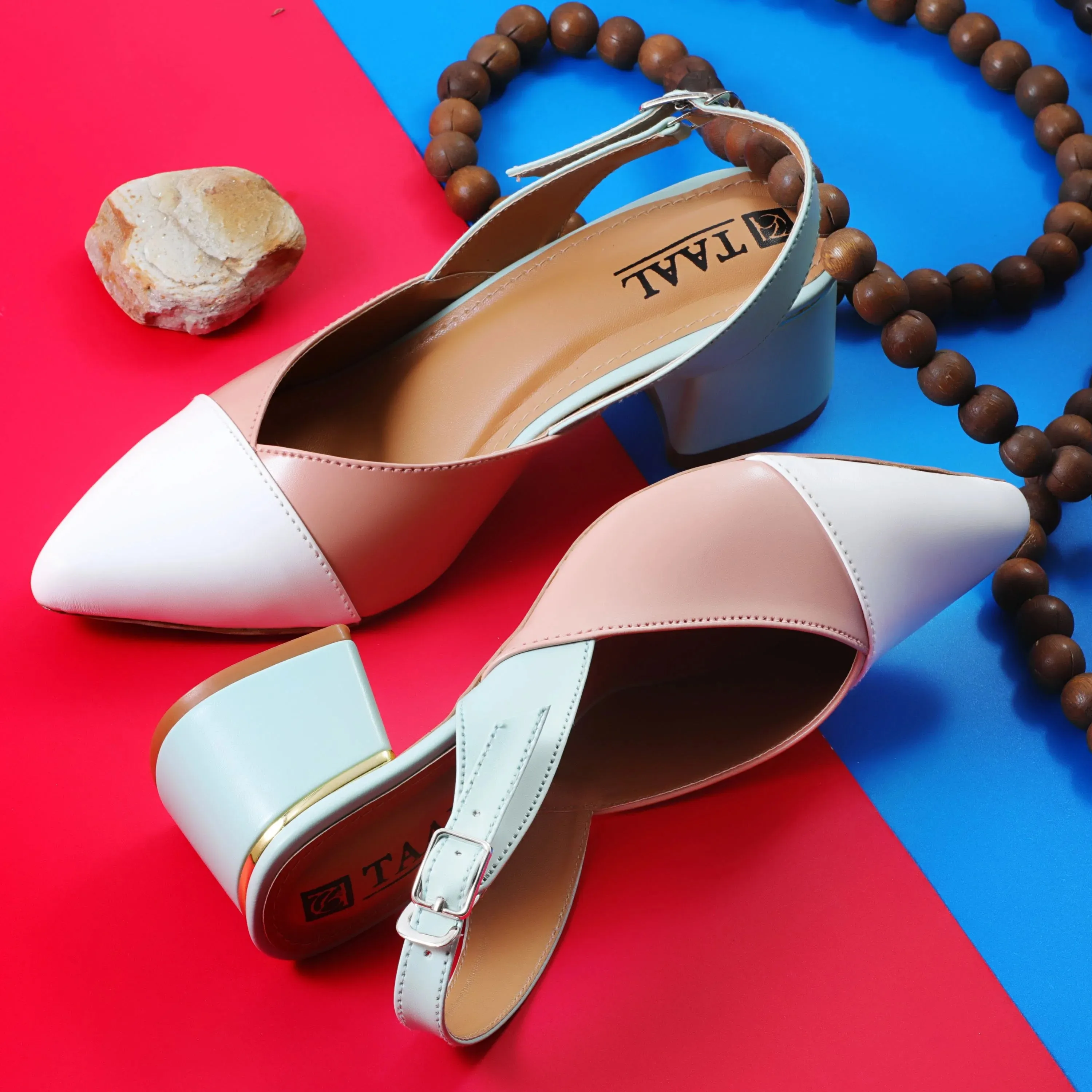Milardo White Slingback women pumps