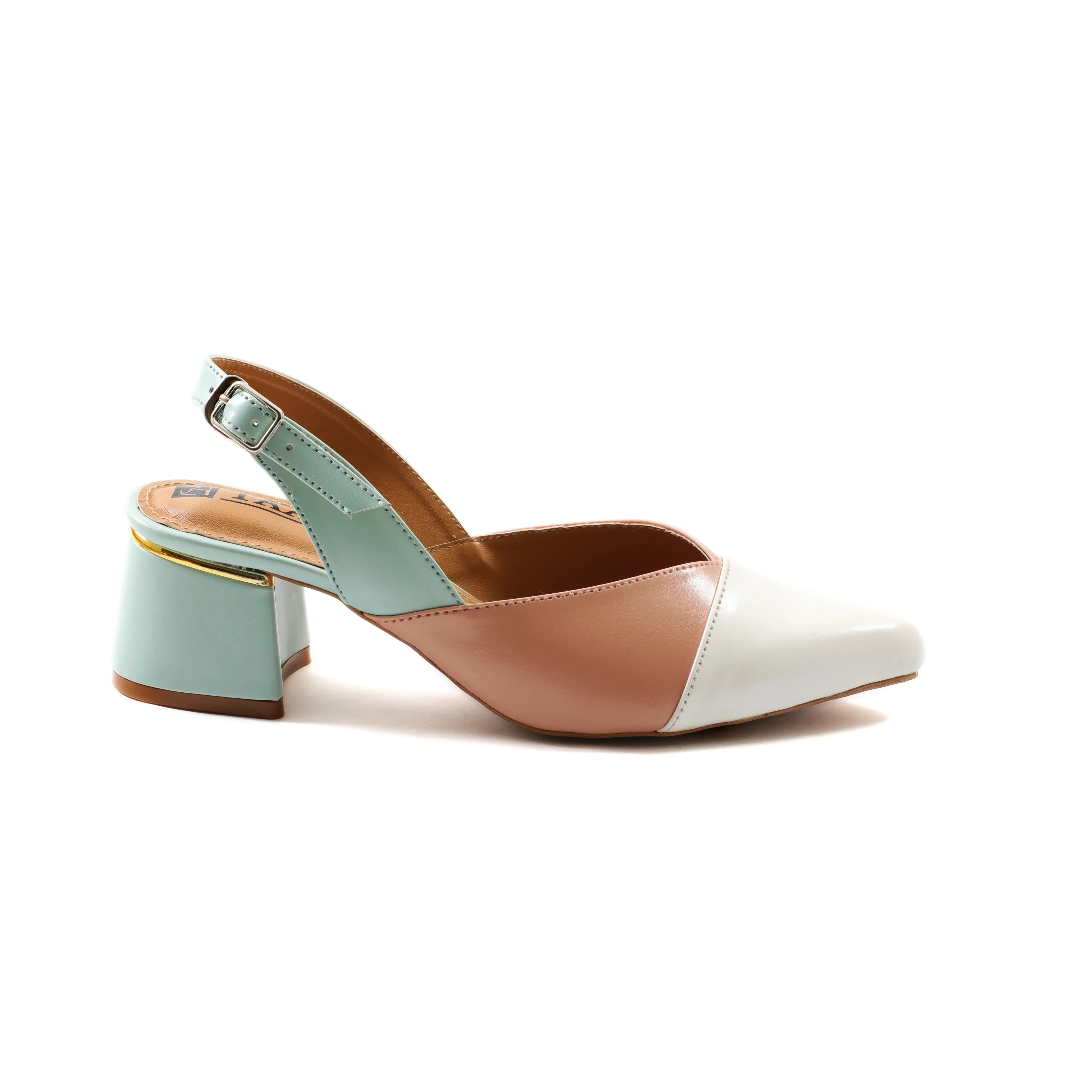 Milardo White Slingback women pumps