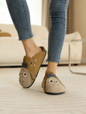 Moo Moo Baa Baa Double Strap Suede Clog - Khaki