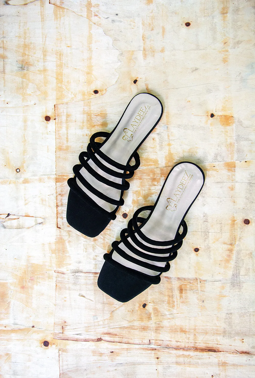 Multi Rope Square Toe Flats