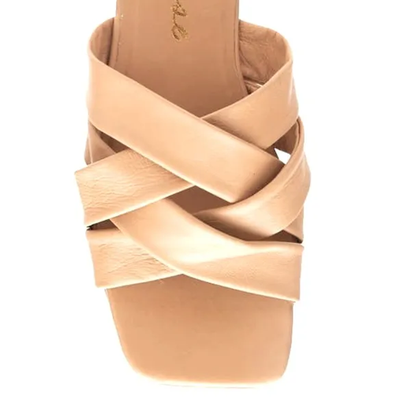 Natural Woven Slide Sandals Matisse Leather Pressure Size 7M Neutral Comfort