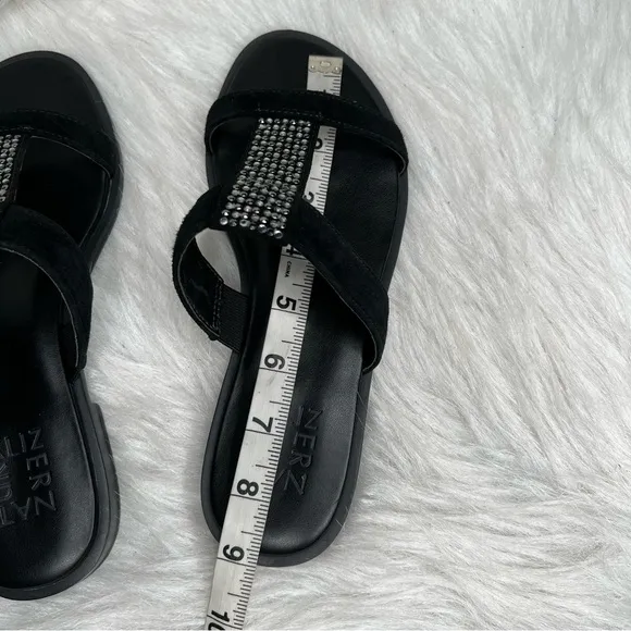 Naturalizer Farica Slide Sandals Embellished Black Size 5.5M