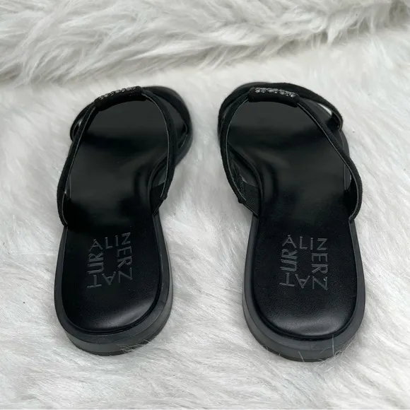 Naturalizer Farica Slide Sandals Embellished Black Size 5.5M