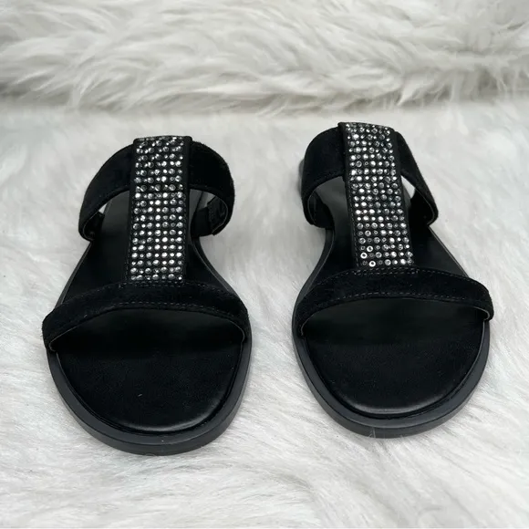 Naturalizer Farica Slide Sandals Embellished Black Size 5.5M