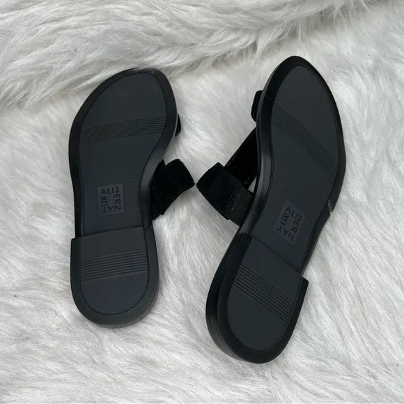 Naturalizer Farica Slide Sandals Embellished Black Size 5.5M