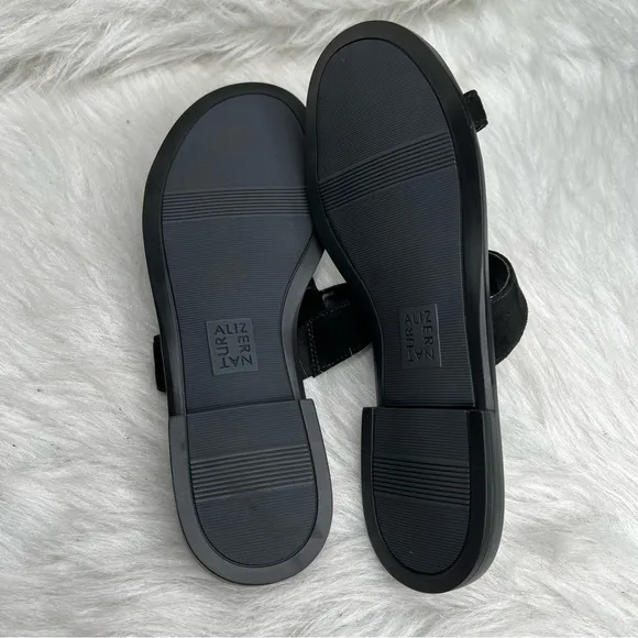 Naturalizer Farica Slide Sandals Embellished Black Size 8M