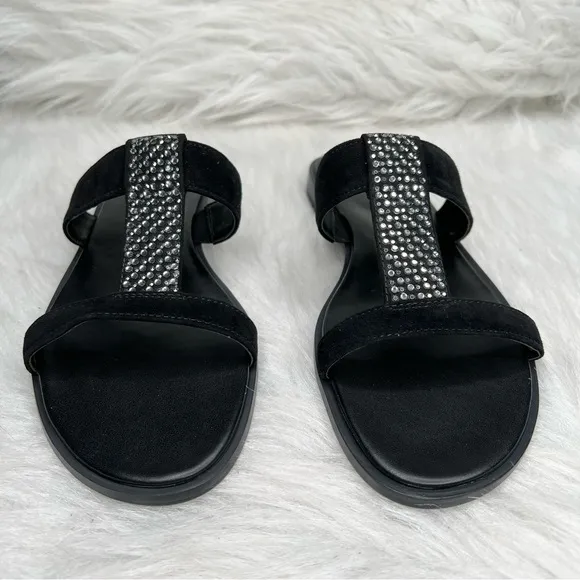 Naturalizer Farica Slide Sandals Embellished Black Size 8M