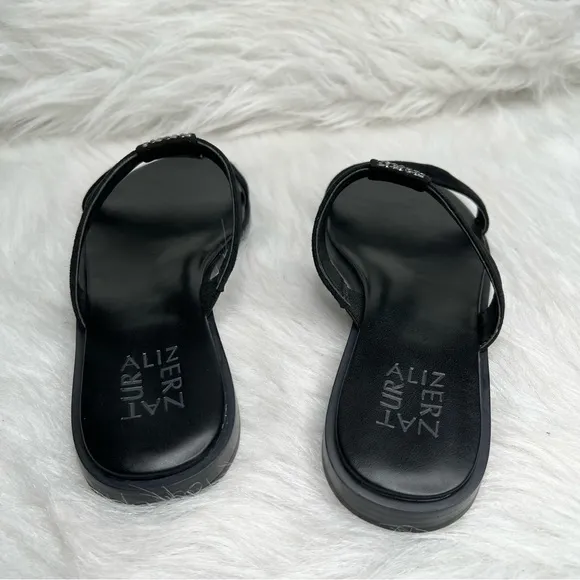 Naturalizer Farica Slide Sandals Embellished Black Size 8M