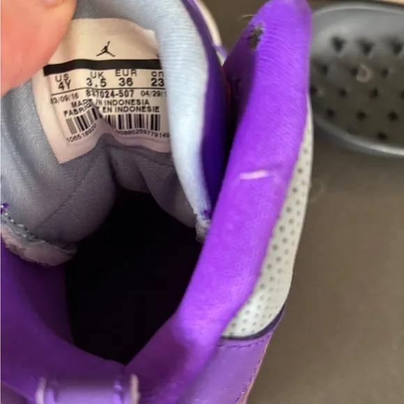 Nike Air Jordan Kids Purple Sneakers size 4