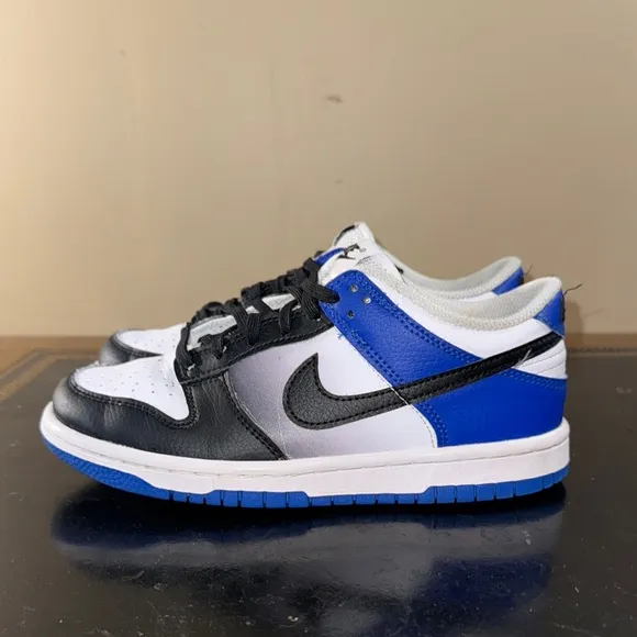 Nike Dunk Low Game Royal Black Fade HJ9209-400 Big Kids Size 3.5Y