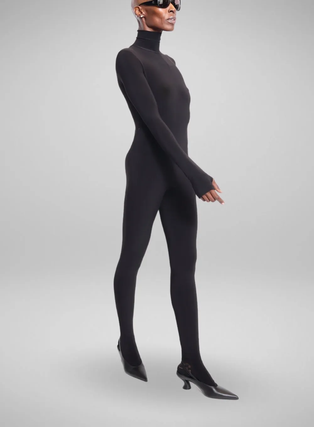 NORMA KAMALI | Slim Fit Turtleneck Catsuit