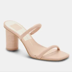 NWOT Dolce Vita Noles Chunky Heel Slide On Sandals in Cafe Multi Snake Sz. 11