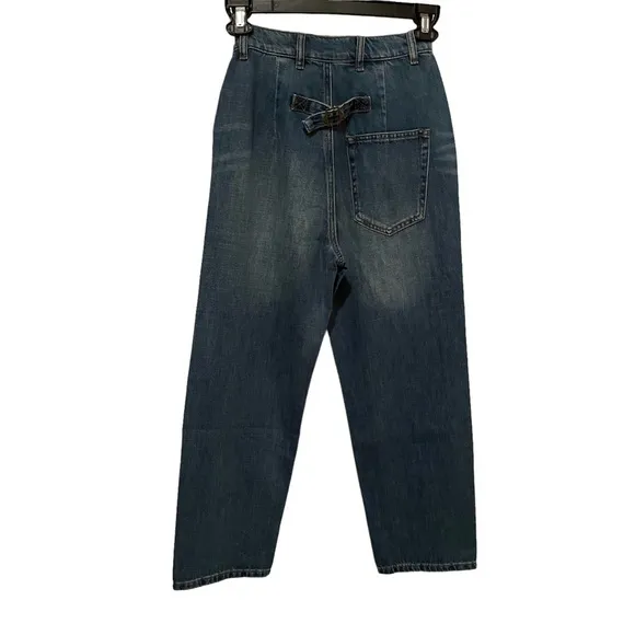 NWT Sandrine Rose Free People distressed Jeans size 24 Button Fly High Rise