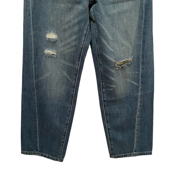NWT Sandrine Rose Free People distressed Jeans size 24 Button Fly High Rise