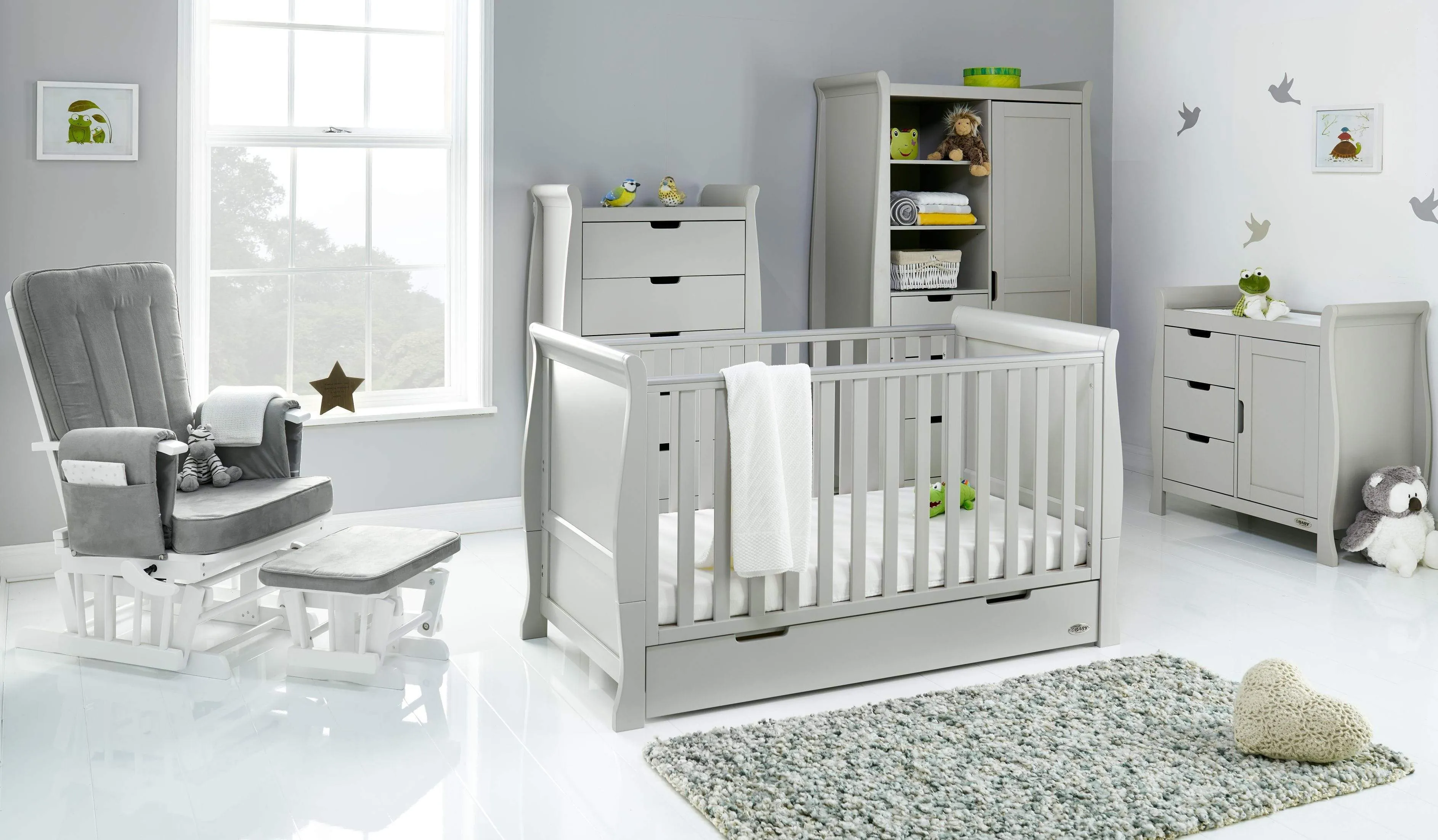 Obaby Stamford Classic 5 Piece Room Set Warm Grey