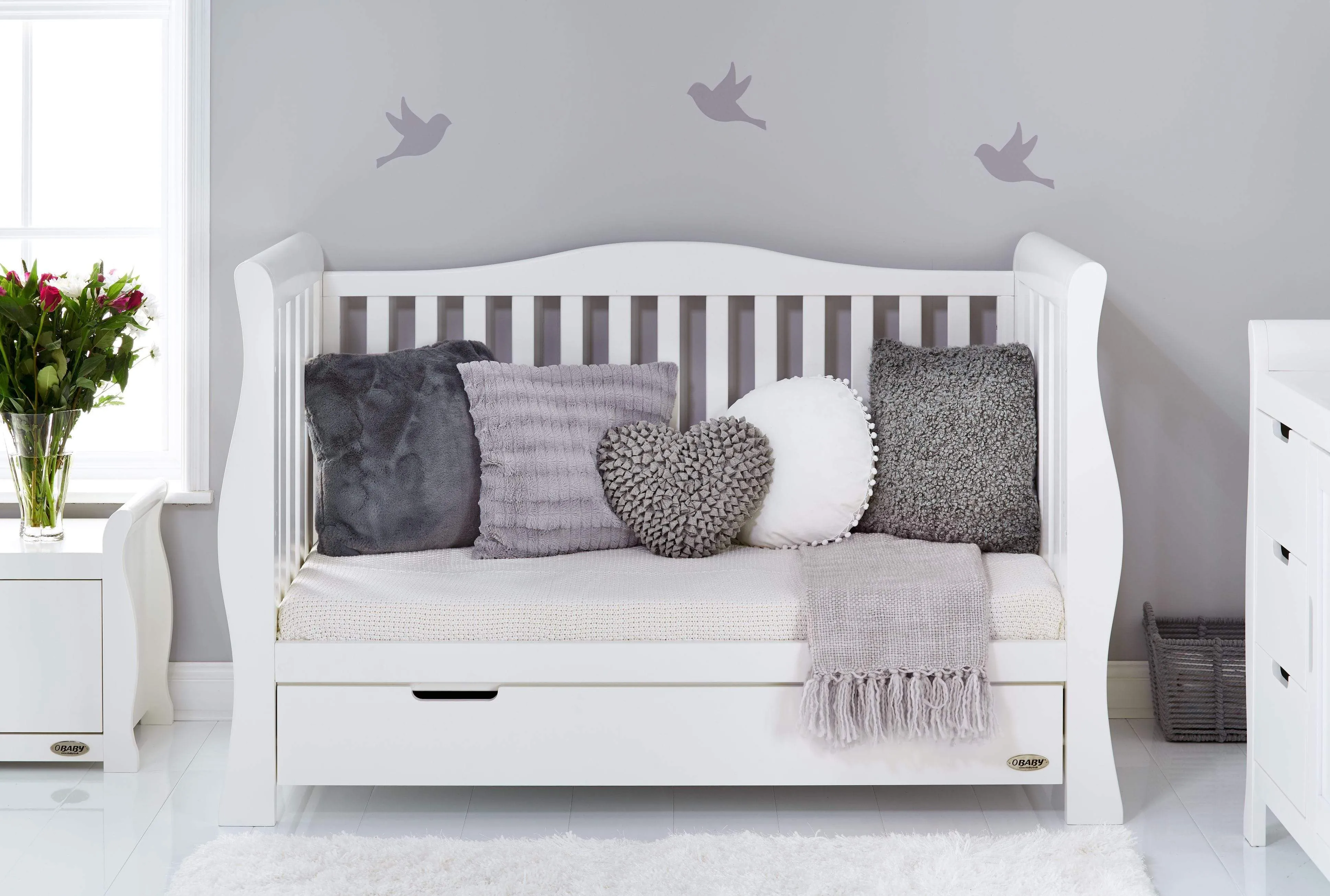Obaby Stamford Luxe 3 Piece Room Set White