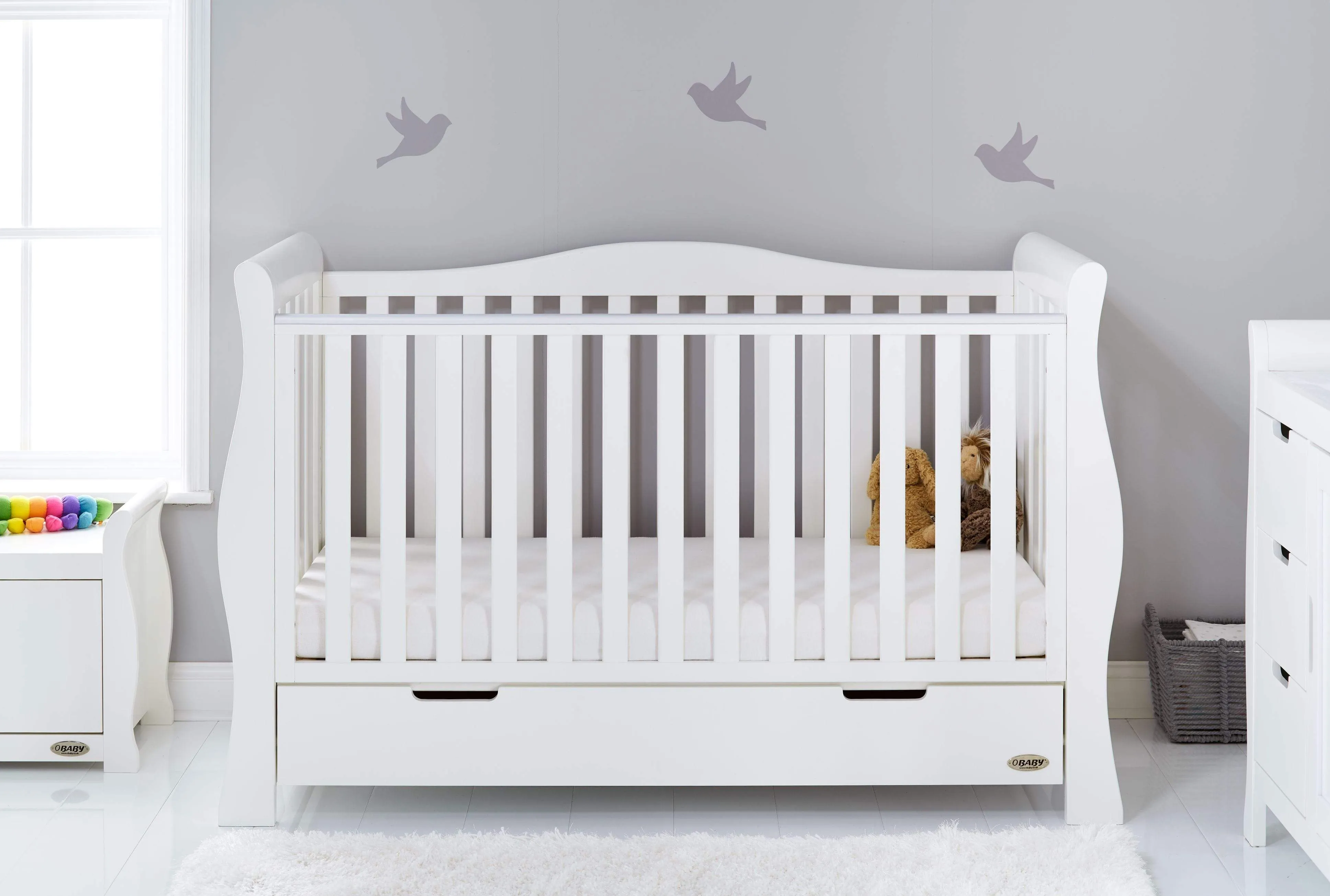 Obaby Stamford Luxe 3 Piece Room Set White