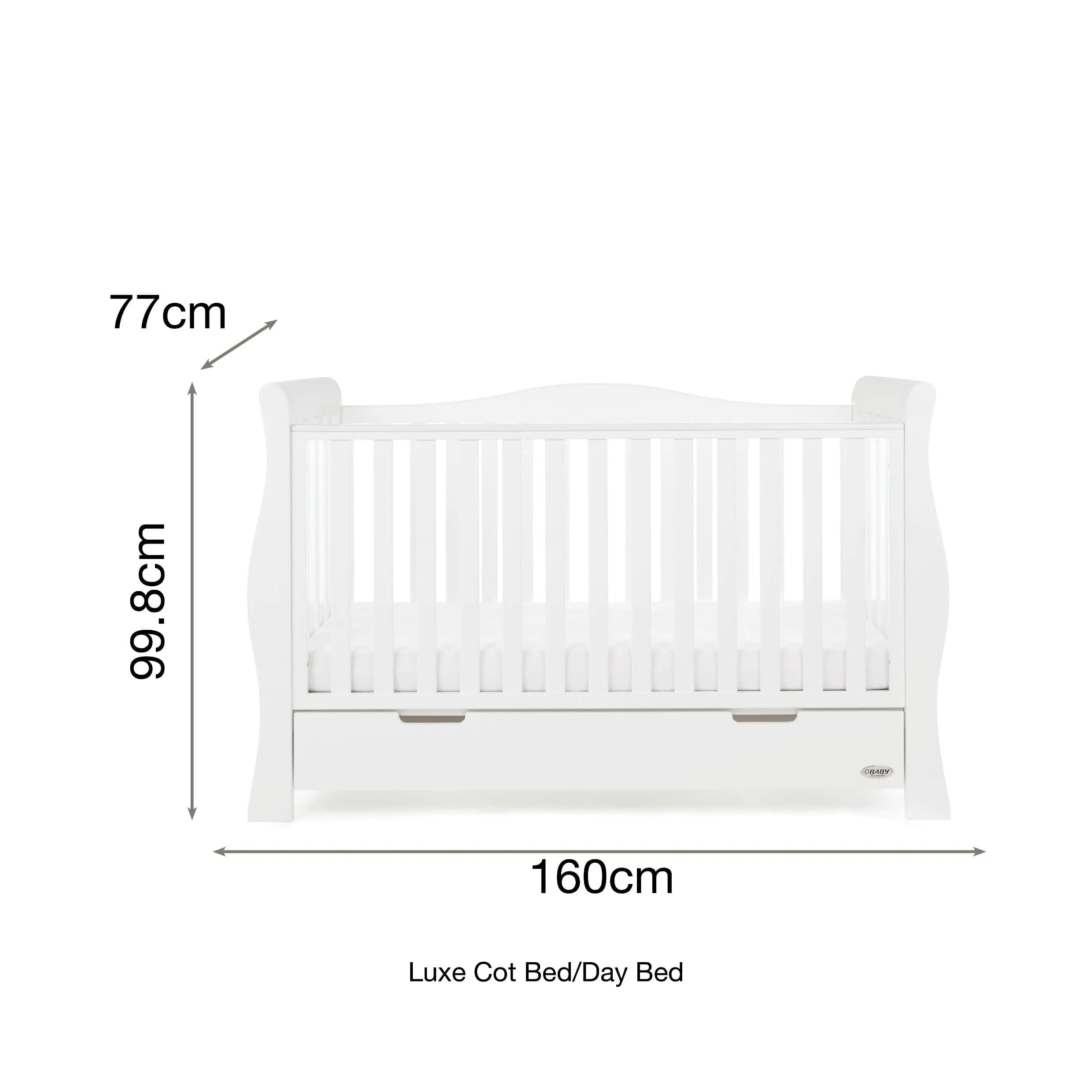 Obaby Stamford Luxe 3 Piece Room Set White