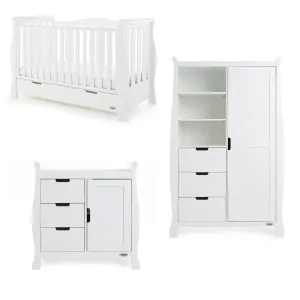 Obaby Stamford Luxe 3 Piece Room Set White