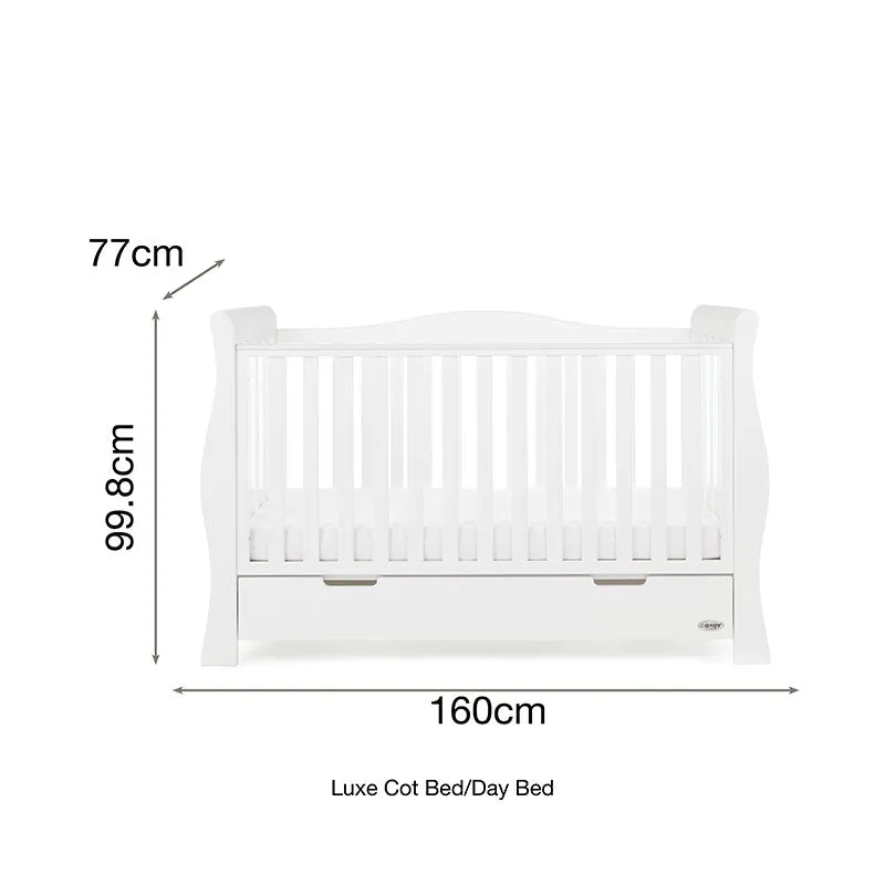 Obaby Stamford Luxe 5 Piece Room Set including Deluxe Glider Chair - White