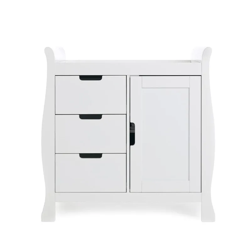 Obaby Stamford Luxe 5 Piece Room Set including Deluxe Glider Chair - White