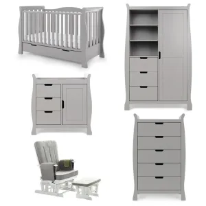 OBABY Stamford Luxe 5 Piece Room Set - Warm Grey