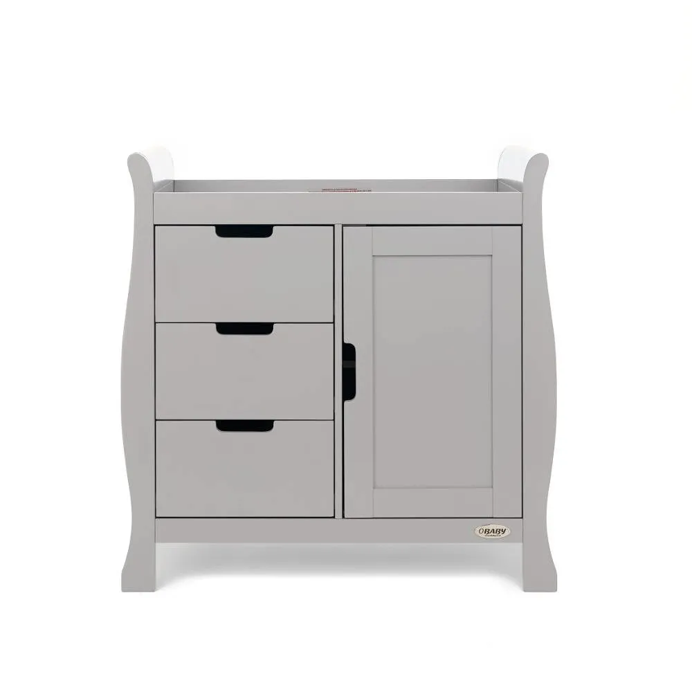 Obaby Stamford Luxe 7 Piece Room Set including Deluxe Glider Chair - Warm Grey
