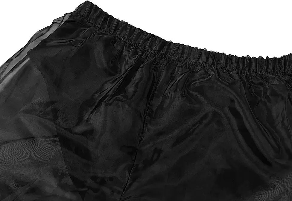One Sleeve Cut Out Top & Sheer Pants Sets in Spandex/Polyester
